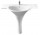 Umywalka Hatria Sculture YR38 z blatem 110x59 cm i postument YR39