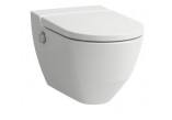 Toaleta myjąca Laufen Cleanet Riva, podwieszana, 60x35,5cm, bezrantowa, deska wolnoopadająca, biały 