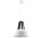 Lampa wisząca Sollux Lighting Casco, 30cm, E27 1x60W, biały/czarne drewno