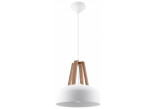 Lampa wisząca Sollux Ligthing Casco, 30cm, E27 1x60W, biały/czarne drewno