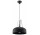 Lampa wisząca Sollux Lighting Casco, 30cm, E27 1x60W, czarny/drewno bielone