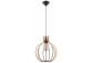 Lampa wisząca Sollux Ligthing Casco, 30cm, E27 1x60W, czarny/drewno naturalne