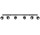 Plafon Sollux Lighting Oculare 6L, 10x120cm, 6xGU10 LED 6W, czarny