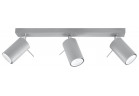 Plafon Sollux Lighting Ring 3, 8x45cm, 3xGU10 LED 6W, szary