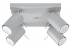 Plafon Sollux Lighting Ring 4, 25x25cm, 4xGU10 LED 6W, szary
