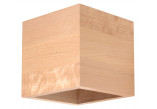 Kinkiet Sollux Lighting Quad, 12cm, kwadratowy, 1xG9 LED 4,5W, naturalne drewno