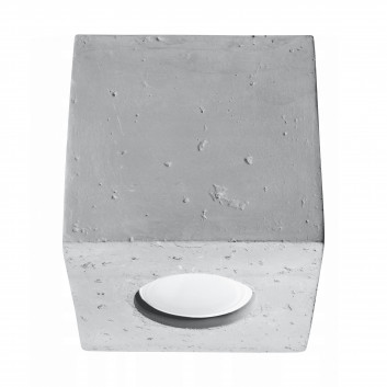 Plafon Sollux Ligthing Orbis, 10cm, beton, okrągły, 1xGU10 LED 6W, szary