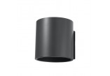Kinkiet Sollux Ligthing Orbis 1, 12cm, okrągły, 1xG9 LED 4,5W, antracyt