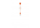 Lampa wisząca Sollux Ligthing Diego 1, 9cm, 1xE27 60W, pomarańczowy