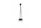Lampa wisząca Sollux Ligthing Diego 5, 24cm, 5xE27 60W, czarny
