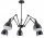 Żyrandol Sollux Ligthing Stark 5, klosz, 80cm, ruchome ramiona, E27 5x60W, czarny