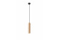 Lampa wisząca Sollux Ligthing Pablo, 8cm, GU10 1x40W, czarny/naturalne drewno