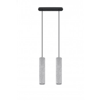 Lampa wisząca Sollux Ligthing Luvo 1, 8cm, GU10 1x40W, czarny/beton
