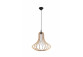 Lampa wisząca Sollux Ligthing Alexia, 21cm, E27 1x60W, czarny/naturalne drewno