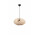 Lampa wisząca Sollux Ligthing Sophia, 40cm, E27 1x60W, czarny/naturalne drewno