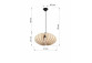 Lampa wisząca Sollux Ligthing Oriana, 30cm, E27 1x60W, czarny/naturalne drewno
