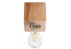 Plafon Sollux Ligthing Abel, 10cm, kwadratowy, E27 1x60W, naturalne drewno
