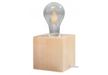 Lampa biurkowa Sollux Ligthing Salgado, 10cm, okrągła, E27 1x60W, naturalne drewno