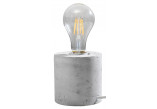 Lampa biurkowa Sollux Ligthing Salgado, 10cm, okrągła, beton, E27 1x60W, szary