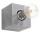 Kinkiet Sollux Ligthing Abel, 10cm, kwadratowy, beton, E27 1x60W, szary