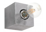 Kinkiet Sollux Ligthing Abel, 10cm, kwadratowy, beton, E27 1x60W, szary
