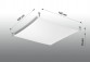 Plafon Sollux Ligthing Luna, 80x105cm, G13 2x18 W, biały/chrom