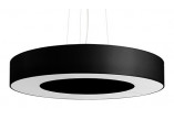 Żyrandol Sollux Ligthing Saturno 50 Slim, okrągły, 50x50cm, E27 5x60W, czarny/biały