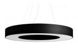 Żyrandol Sollux Ligthing Saturno 70 Slim, okrągły, 70x70cm, E27 6x60W, czarny/biały