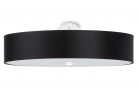 Plafon Sollux Ligthing Skala 60, okrągły, 60x60cm, E27 5x60W, czarny/biały