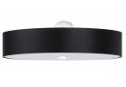 Plafon Sollux Ligthing Skala 70, okrągły, 70x70cm, E27 6x60W, czarny/biały