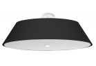 Plafon Sollux Ligthing Vega 70, okrągły, 70x70cm, E27 5x60W, czarny/biały