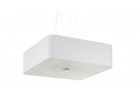 Żyrandol Sollux Ligthing Lokko 1, kwadratowy, 45x45cm, E27 5x60W, biały