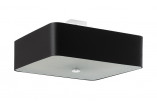 Plafon Sollux Ligthing Lokko 1, kwadratowy, 45x45cm, E27 5x60W, czarny/biały