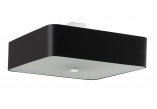 Plafon Sollux Ligthing Lokko 2, kwadratowy, 55x55cm, E27 5x60W, czarny/biały