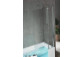 Parawan nawannowy Iris Comby 2 80x150 cm, wersja lewa, profil chrom, szkło przejrzyste mocowany do ściany (2 elementy) + Fixe 70