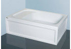 Brodzik prostokątny Sanplast Classic Bzs/CL 80x100x28+STB, z siedziskiem, 80x100cm, biały