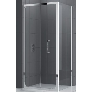 Drzwi prysznicowe Novellini Rose Rosse S 90-96 cm składane do ścianki lub wnęki- sanitbuy.pl