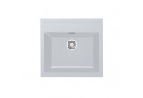 Zlewozmywak Franke 1-komorowy Sirius SID 610 Tectonite 56x53cm wbudowywany - biały polarny