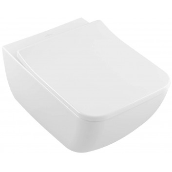 Miska wiszący Villeroy & Boch Vinticello, 56x37,5cm, prostokątna, bez kołnierza, Stone White CeramicPlus