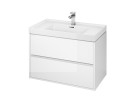 Set B105, szafka Cersanit Crea z umywalką Crea 80, wisząca, 2 szuflady, zmontowana, biała