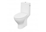 Kompakt WC Cersanit Moduo CleanOn, bezkołnierzowa miska, 64,5x35,6cm, deska slim wolnoopadająca, odpływ poziomy, doprowadzenie wody od boku, biały