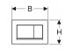 Przycisk uruchamiający Geberit Sigma 30, do spłukiwania dwudzielnego, powłoka easy-to-clean, czarny mat