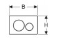 Przycisk uruchamiający Geberit Sigma20, do spłukiwania dwudzielnego, imitacja betonu/chrom