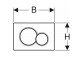 Przycisk uruchamiający Geberit Sigma20, do spłukiwania dwudzielnego, czarny/czarny mat