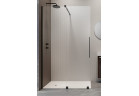 Drzwi przesuwne walk-in Radaway Furo Black, lewe, ze ścianką, 150x200cm, szkło przejrzyste, profil czarny
