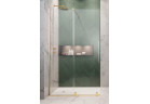 Drzwi przesuwne walk-in Radaway Furo Gold, lewe, ze ścianką, 130x200cm, szkło przejrzyste, profil złoty