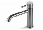 Bateria umywalkowa Vema Tiber Steel, stojąca, wysokość 166mm, wylewka 145mm, bez korka, stal nierdzewna inox