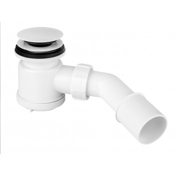 Syfon brodzikowy McAlpine, 90mm, czyszczenie od góry, klik-klak, biały