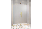 Drzwi rozsuwane do wnęki Radaway Furo Gold DWD 200, ze ściankami, 200x200cm, szkło przejrzyste, profil złoty