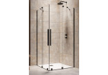 Drzwi prysznicowe lewe Radaway Furo Black KDD 100, przesuwne,  1000x2000mm, szkło przejrzyste, profil czarny